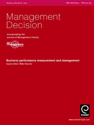 cover image of Management Decision, Volume 41, Issue 8